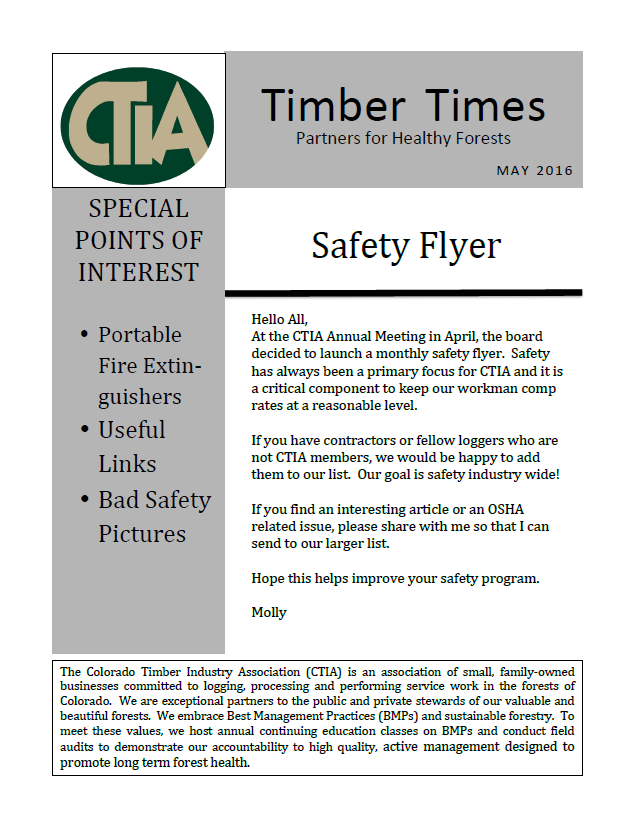May 2016 Safety Flier