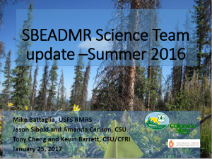 2016 SBEADMR-Science PP | Colorado Timber Industry Association