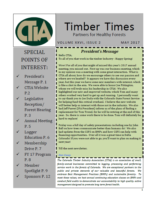 Timber Times May 2017